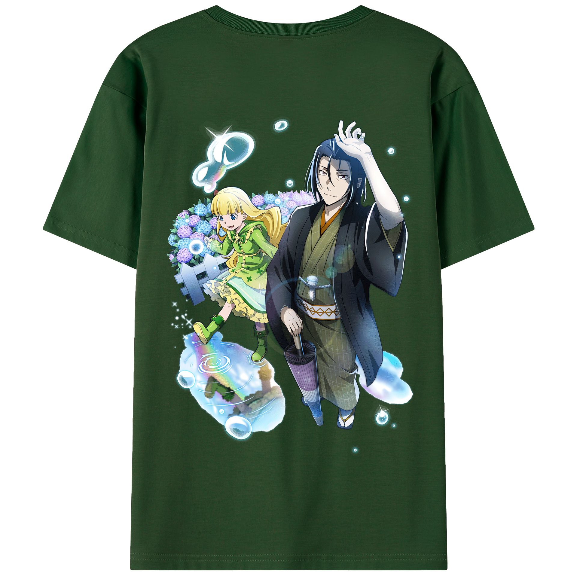 （画像用） 文豪ストレイドッグス Bungo Stray Dogs 綿100％半袖Tシャツ（背面プリント）